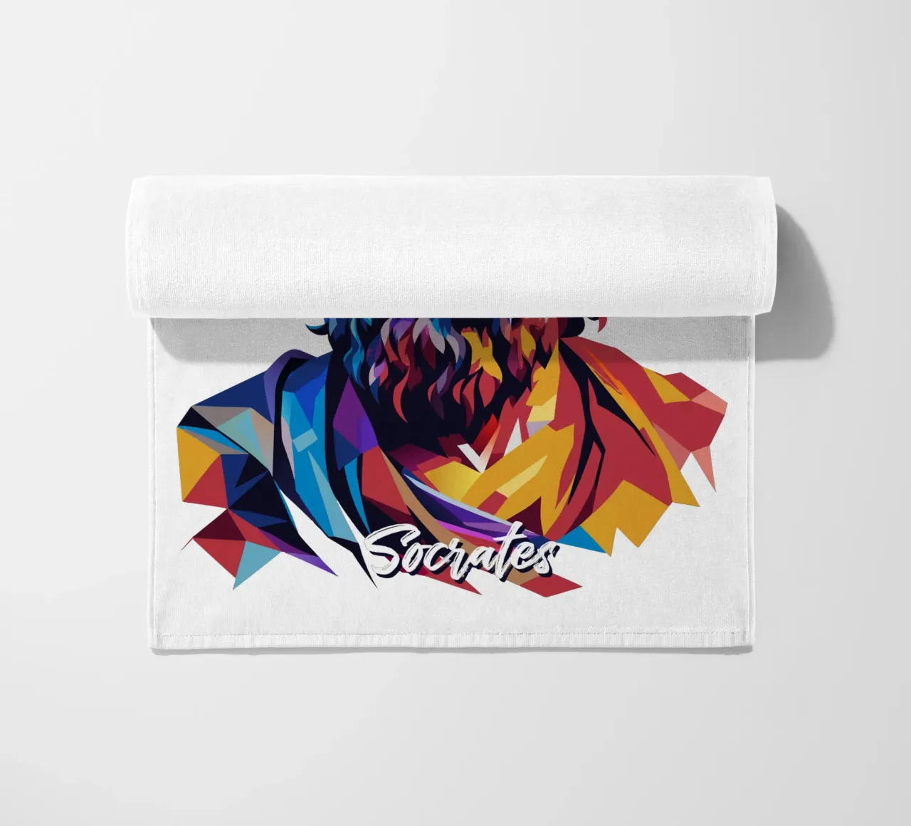 Socrates in WPAP Pop Art toalla de playa de vectorartnesia