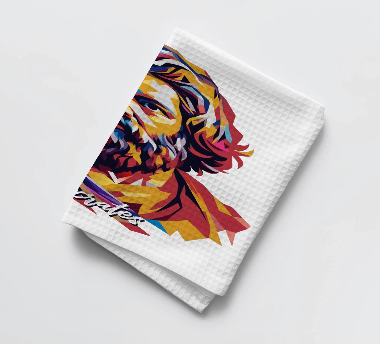 Socrates in WPAP Pop Art paño de cocina de vectorartnesia