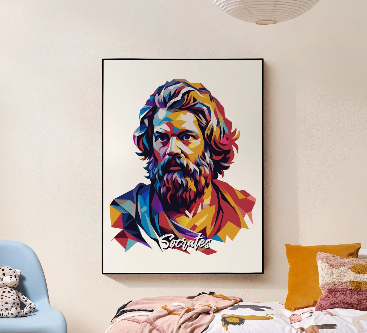 Socrates in WPAP Pop Art metacrilato de vectorartnesia