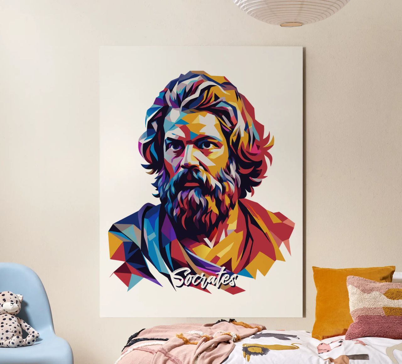Socrates in WPAP Pop Art aluminio dibond de vectorartnesia