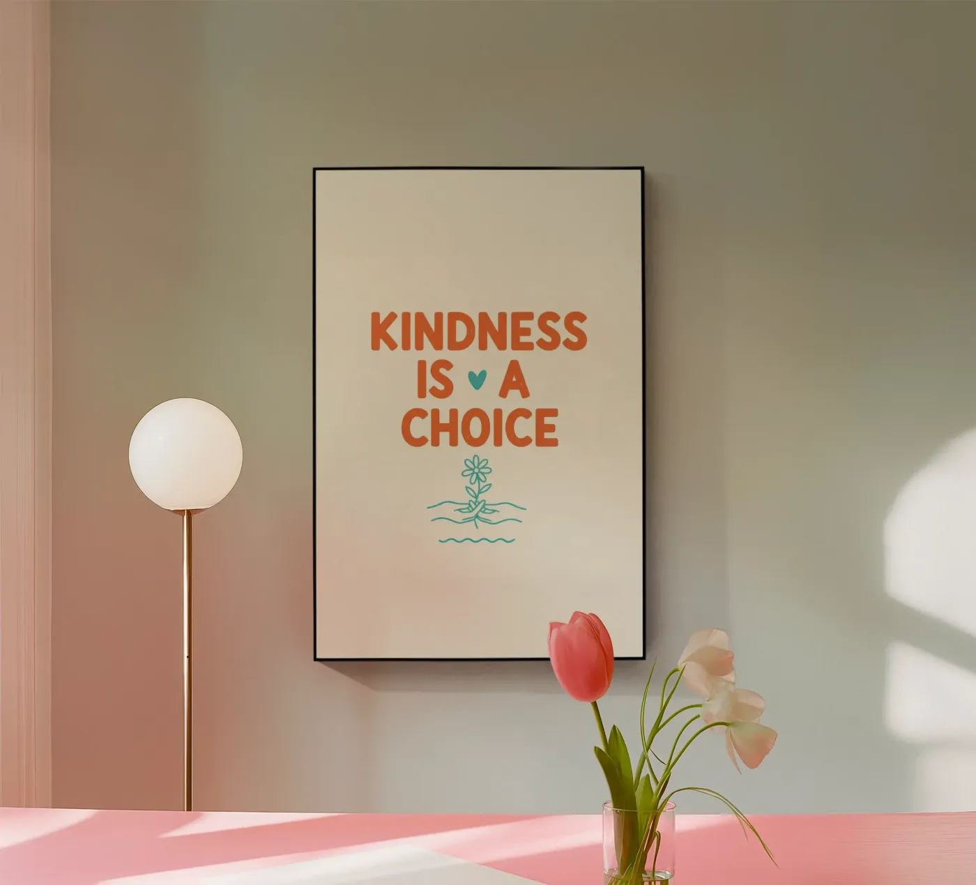Freundlichkeit ist eine Entscheidung Acryl-Glas von SayingGood