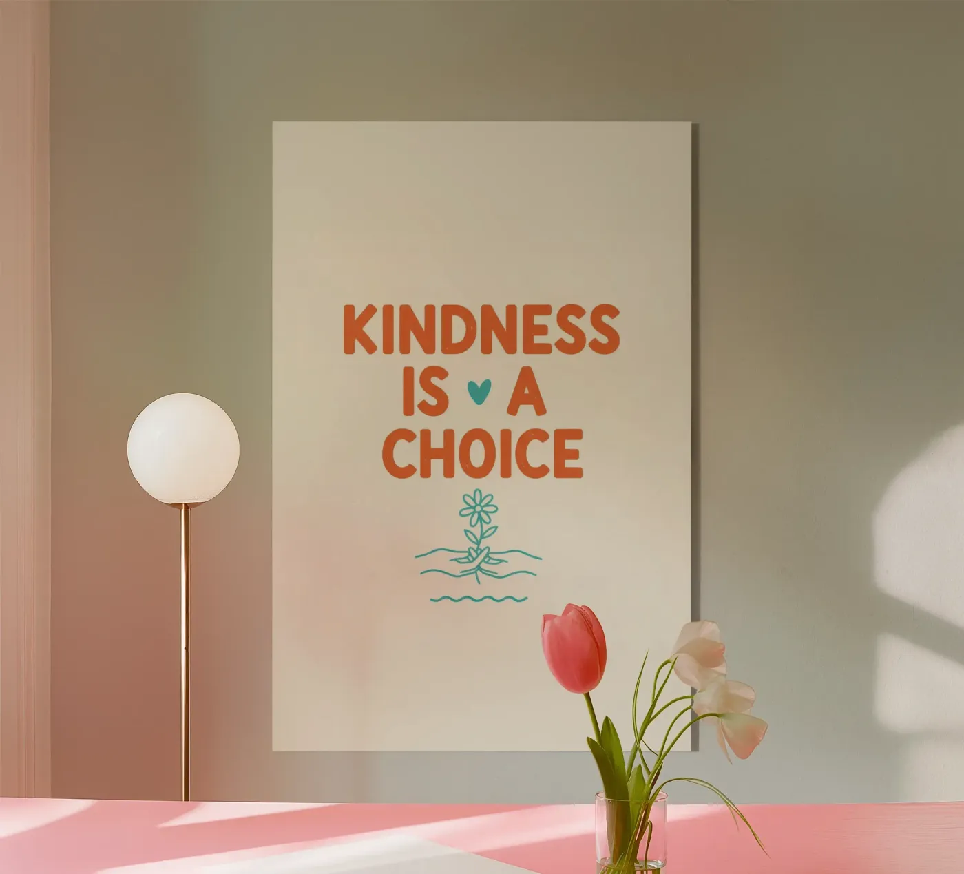 Freundlichkeit ist eine Entscheidung Acryl-Glas von SayingGood