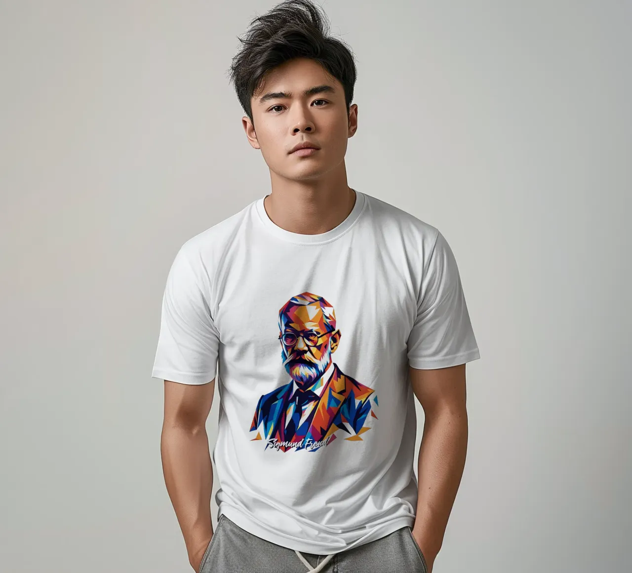 Sigmund Freud WPAP Pop Art t-shirt da vectorartnesia