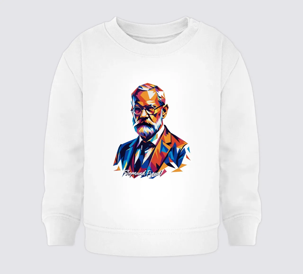 Sigmund Freud WPAP Pop Art sudadera de bebé de vectorartnesia