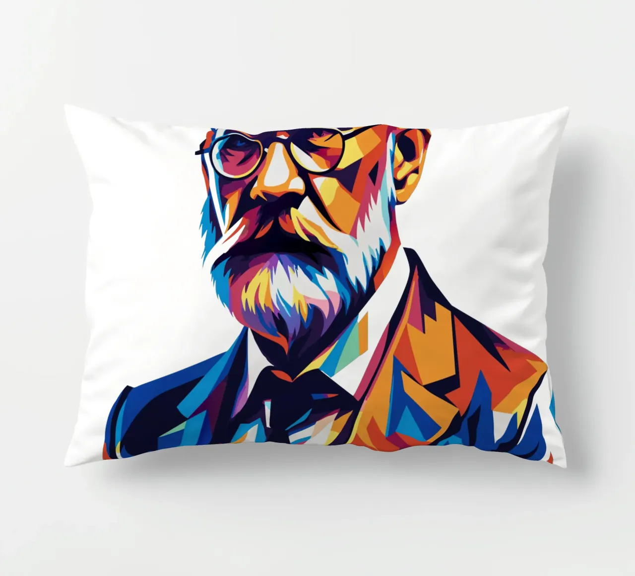 Sigmund Freud WPAP Pop Art cuscino da vectorartnesia