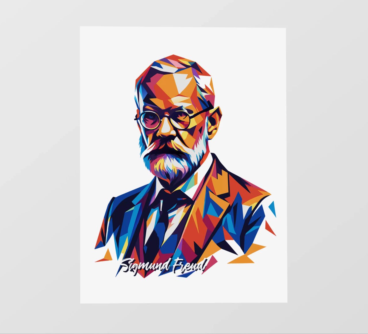 Sigmund Freud WPAP Pop Art pellicola backlit da vectorartnesia