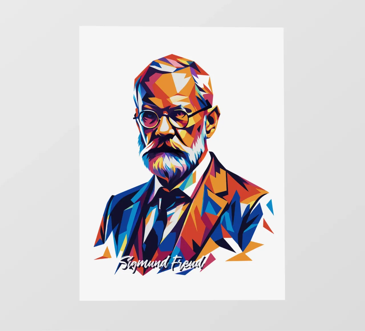 Sigmund Freud WPAP Pop Art pellicola backlit da vectorartnesia