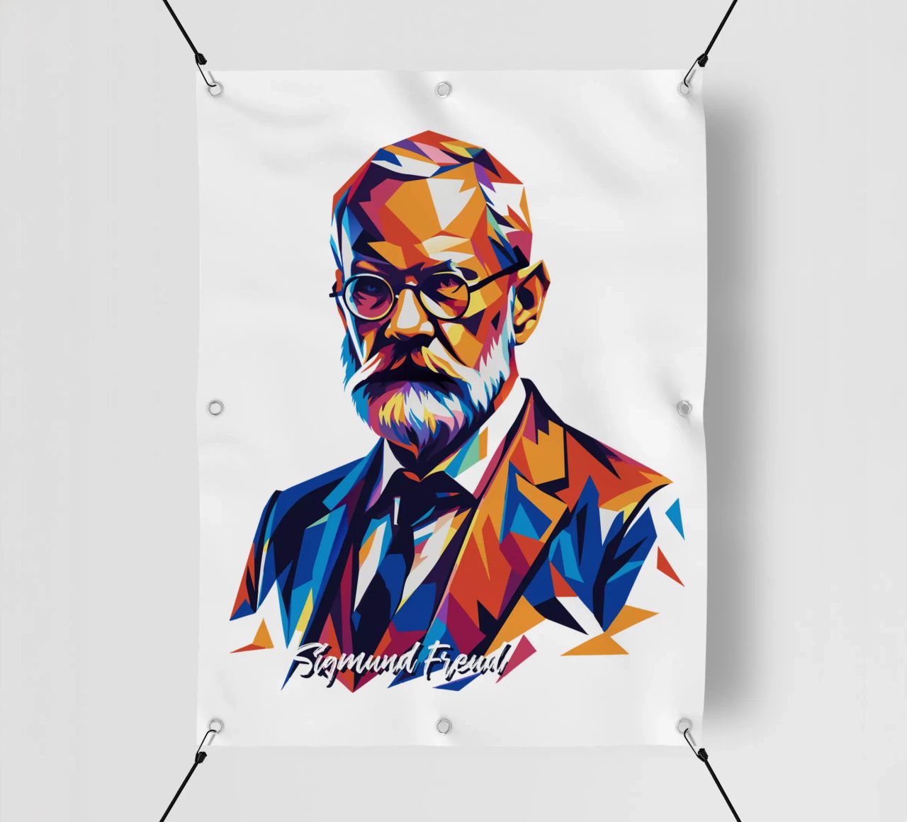 Sigmund Freud WPAP Pop Art telo in pvc da vectorartnesia