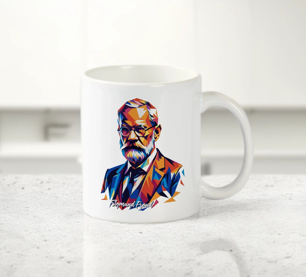 Sigmund Freud WPAP Pop Art tazza in ceramica da vectorartnesia