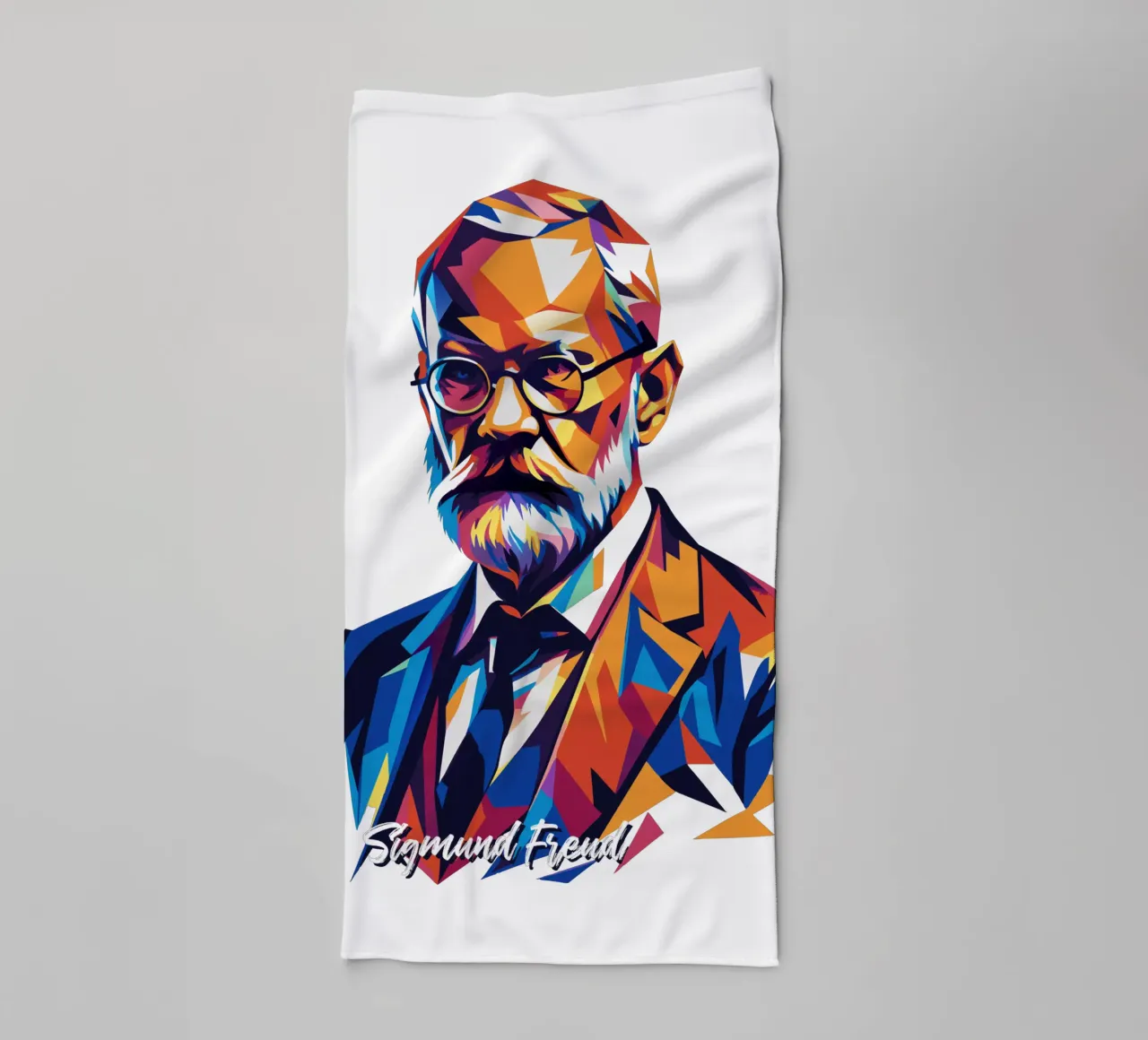 Sigmund Freud WPAP Pop Art asciugamano da bagno da vectorartnesia