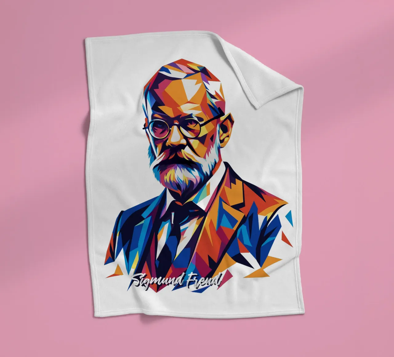 Sigmund Freud WPAP Pop Art coperta in pile da vectorartnesia