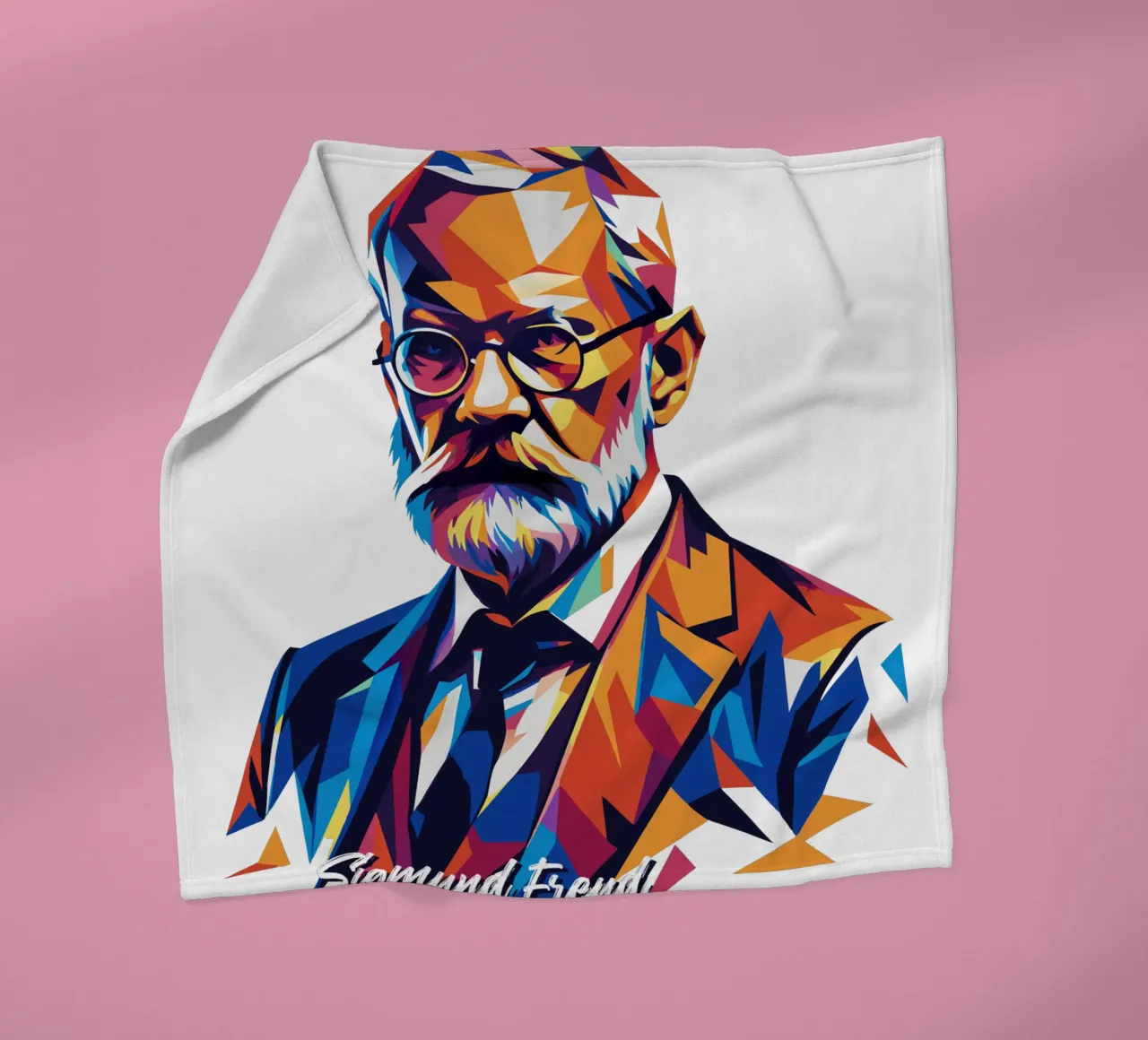 Sigmund Freud WPAP Pop Art coperta in pile da vectorartnesia