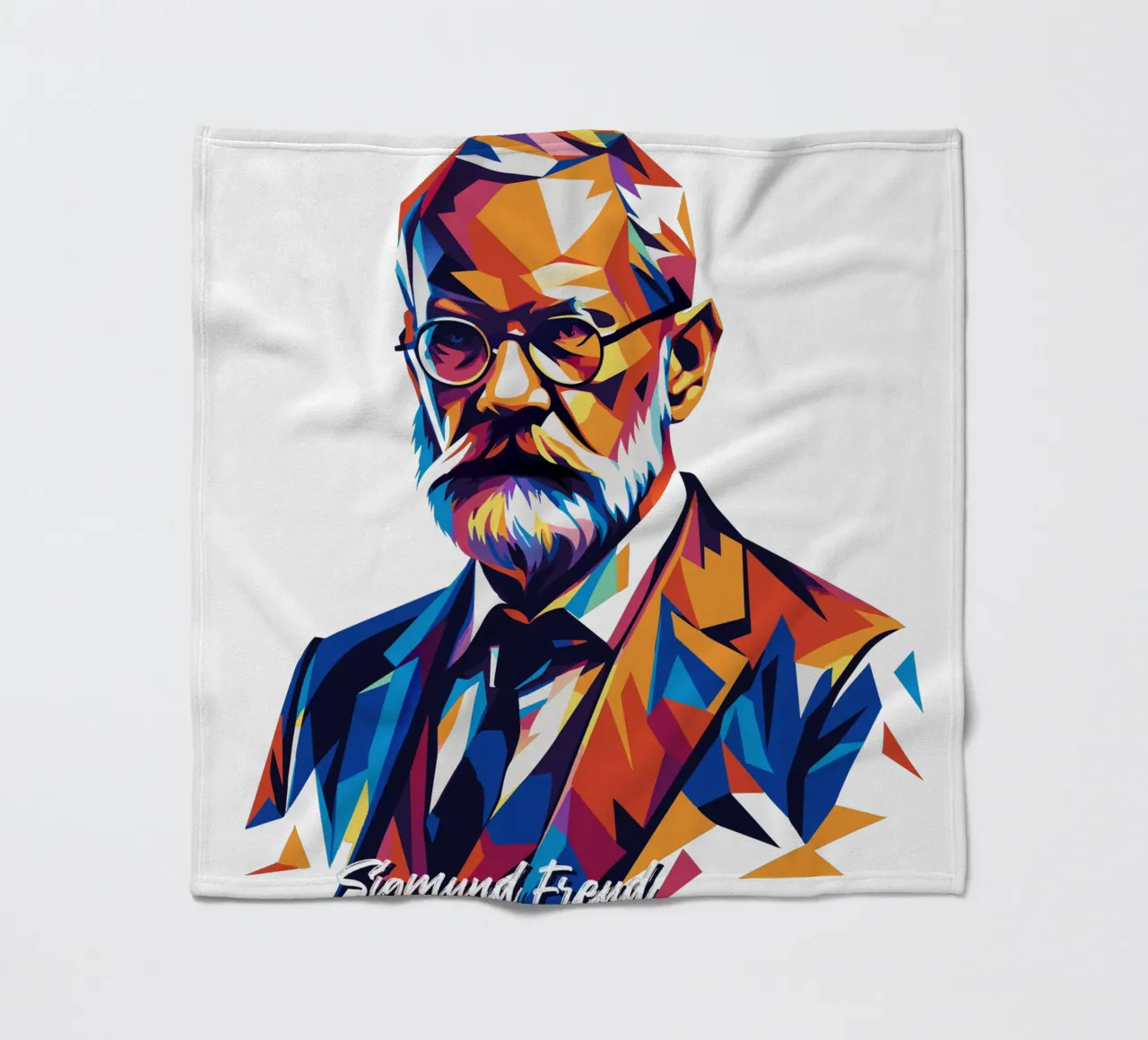 Sigmund Freud WPAP Pop Art coperta in pile da vectorartnesia
