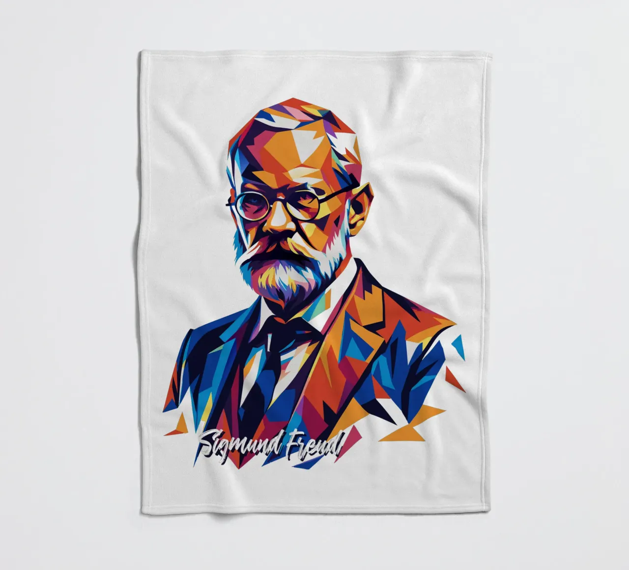 Sigmund Freud WPAP Pop Art coperta in pile da vectorartnesia