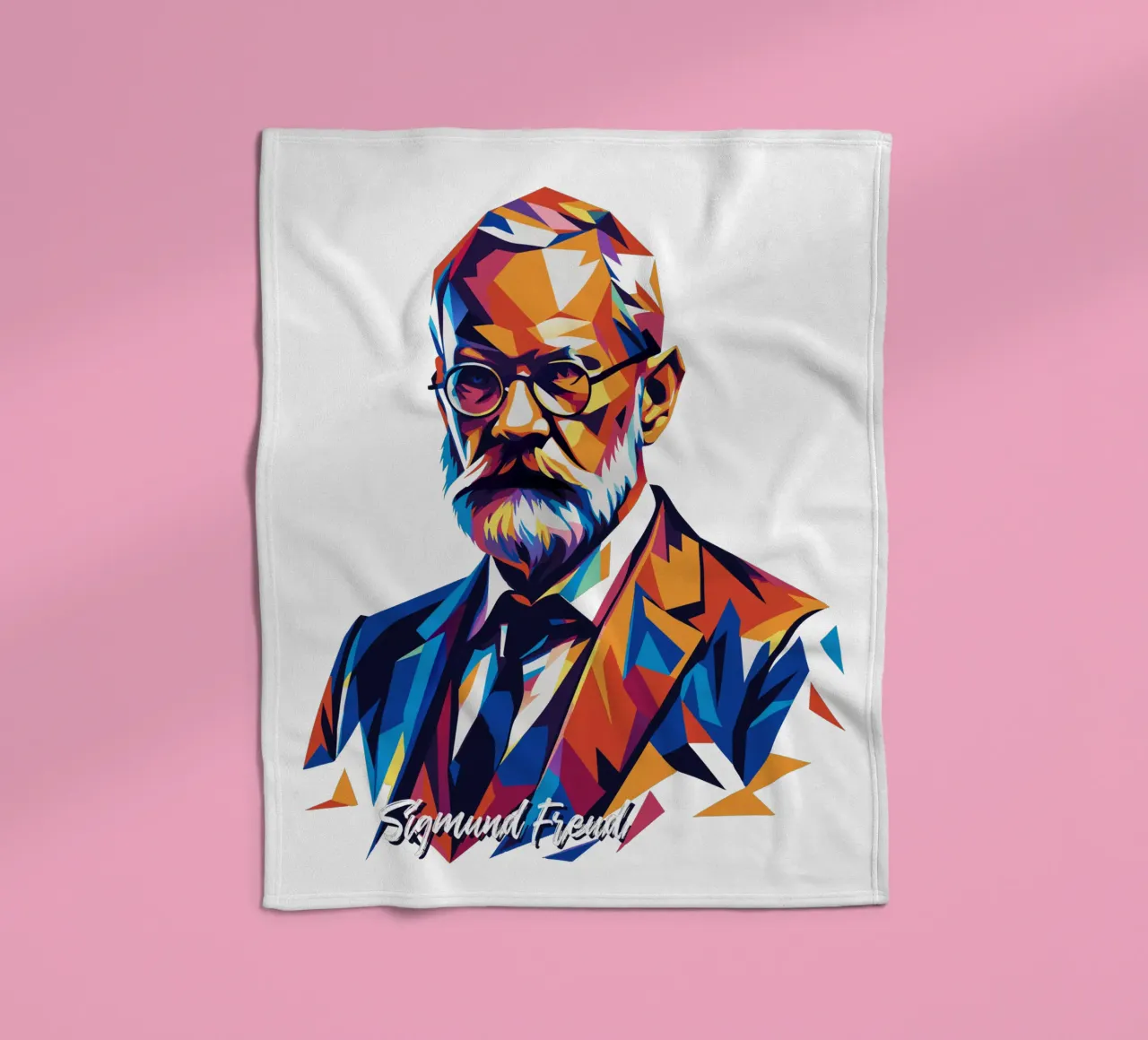 Sigmund Freud WPAP Pop Art coperta in pile da vectorartnesia
