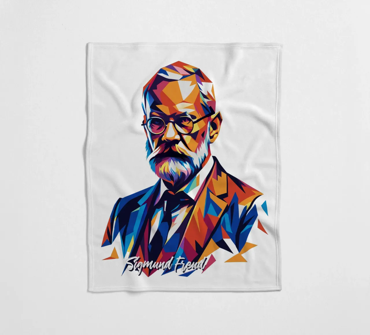 Sigmund Freud WPAP Pop Art coperta in pile da vectorartnesia