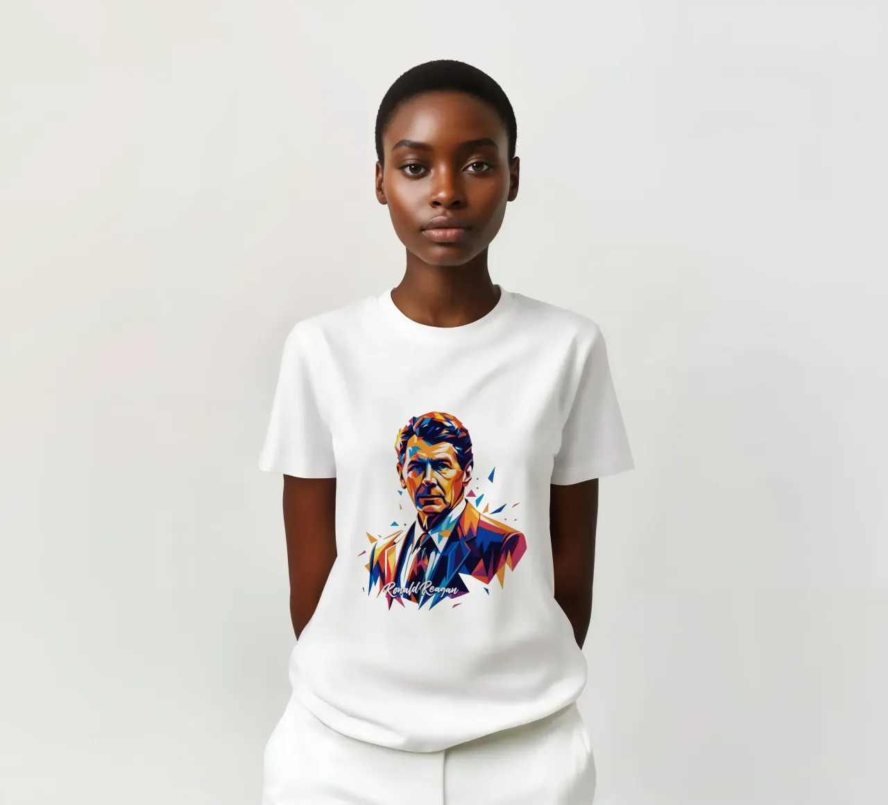 Ronald Reagan WPAP Pop Art t-shirt da vectorartnesia