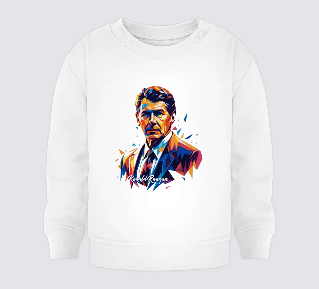Ronald Reagan WPAP Pop Art Baby Sweatshirt von vectorartnesia