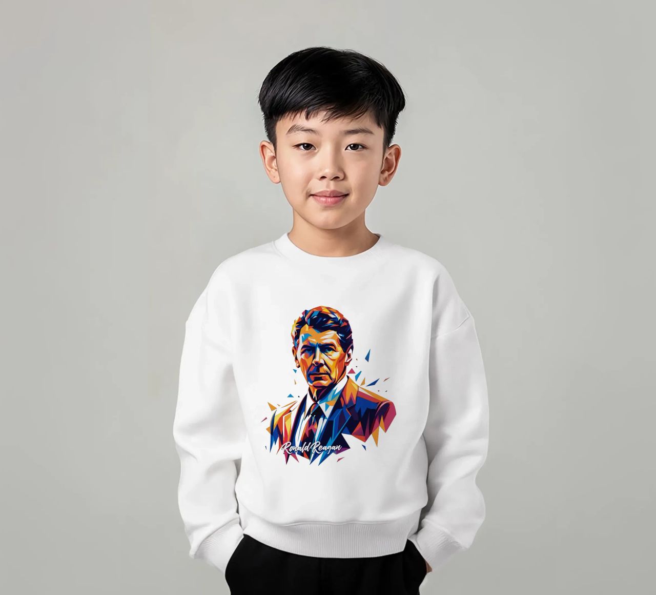Ronald Reagan WPAP Pop Art felpa bambino da vectorartnesia