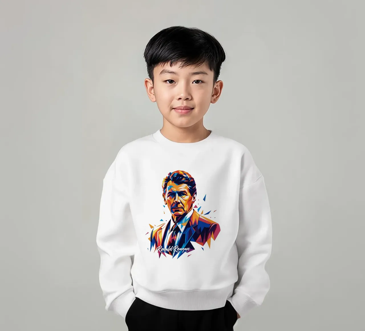 Ronald Reagan WPAP Pop Art felpa bambino da vectorartnesia