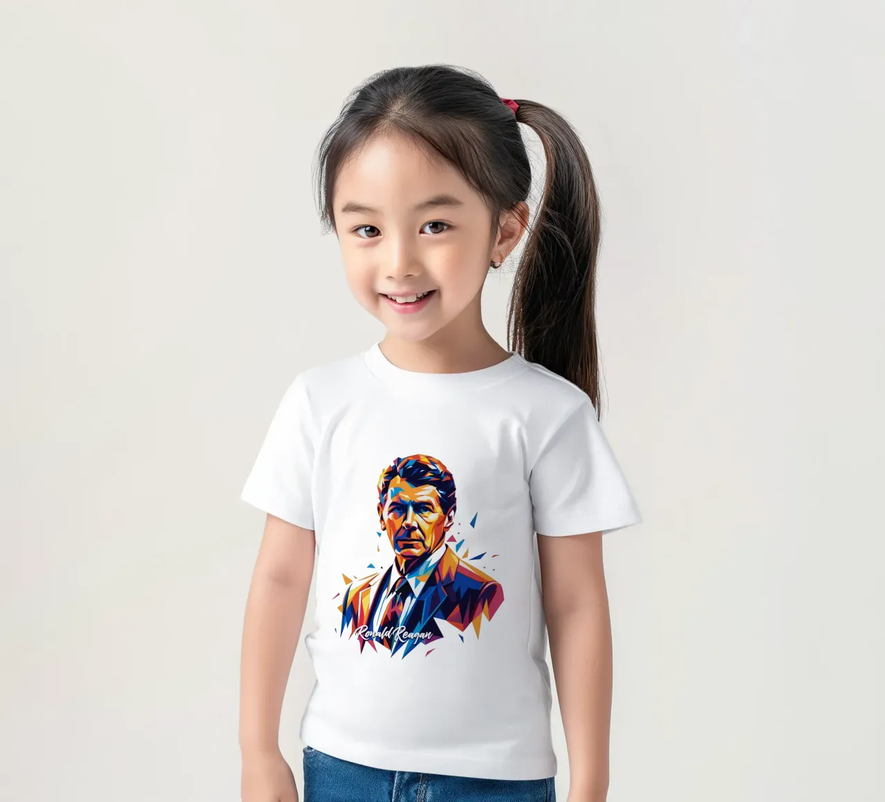 Ronald Reagan WPAP Pop Art t-shirt bambini da vectorartnesia