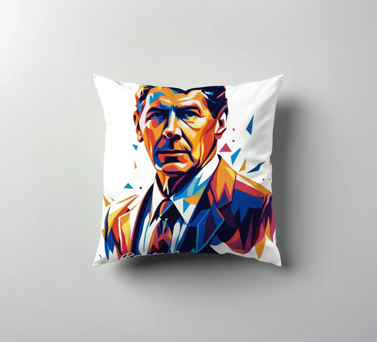 Ronald Reagan WPAP Pop Art Kissen von vectorartnesia
