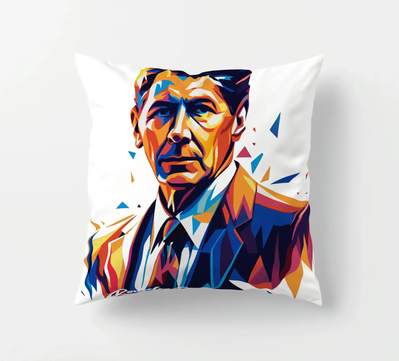Ronald Reagan WPAP Pop Art Kissen von vectorartnesia