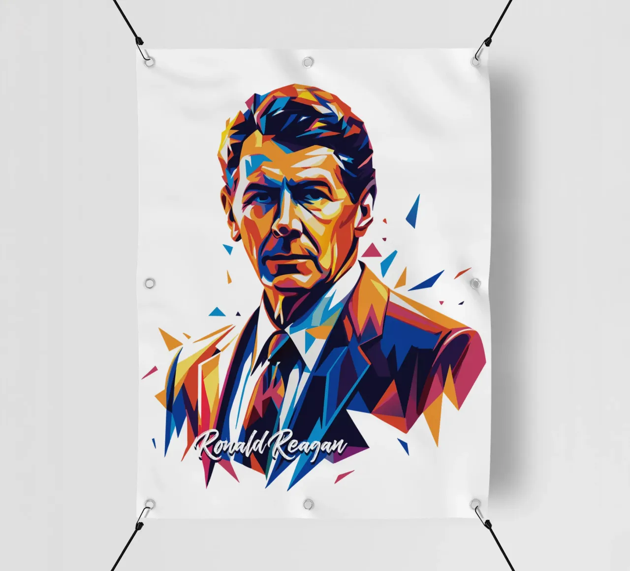 Ronald Reagan WPAP Pop Art telo in pvc da vectorartnesia