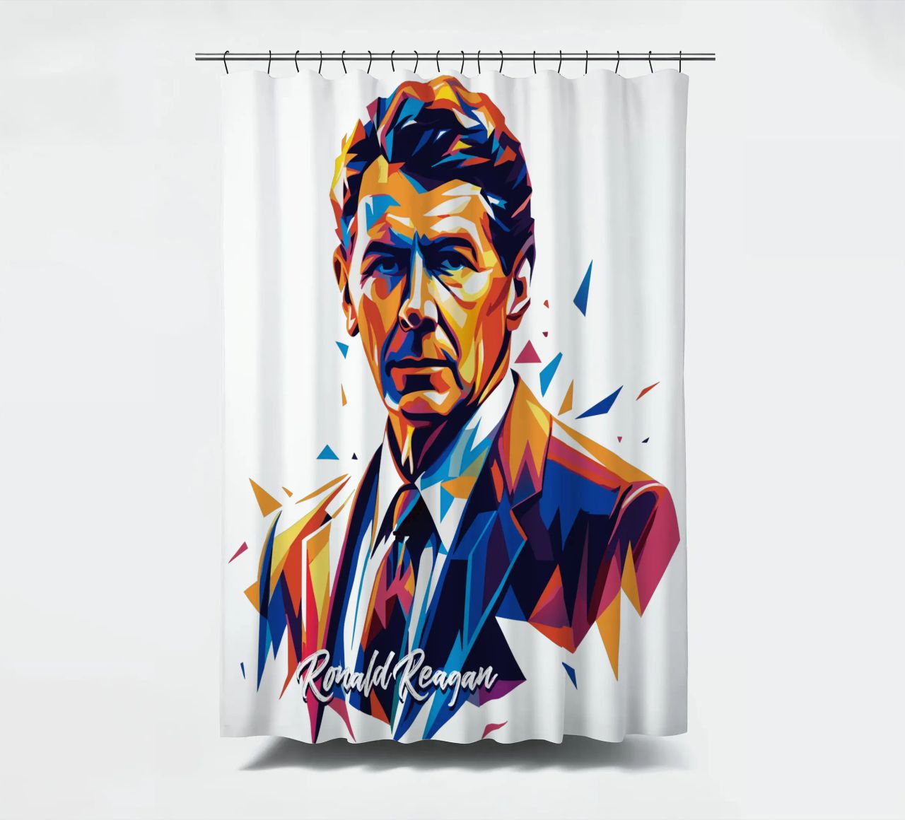 Ronald Reagan WPAP Pop Art tenda da doccia da vectorartnesia