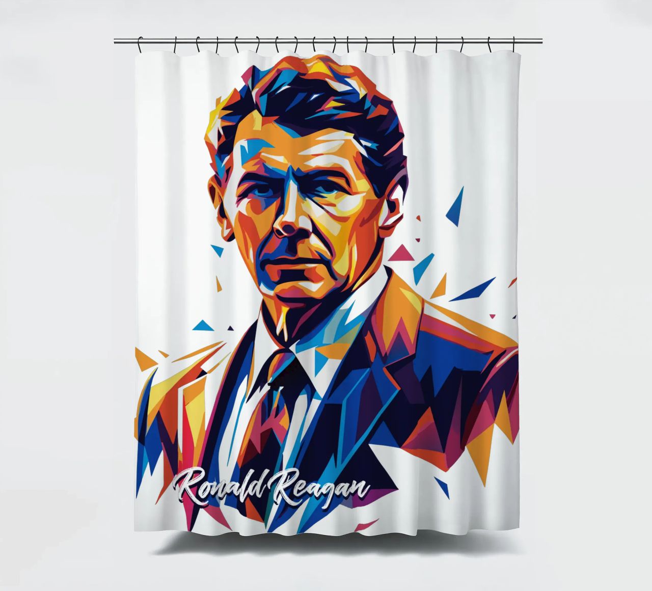 Ronald Reagan WPAP Pop Art tenda da doccia da vectorartnesia