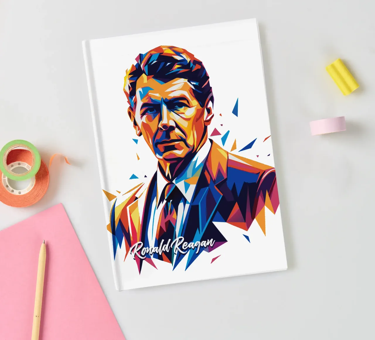 Ronald Reagan WPAP Pop Art diario da vectorartnesia