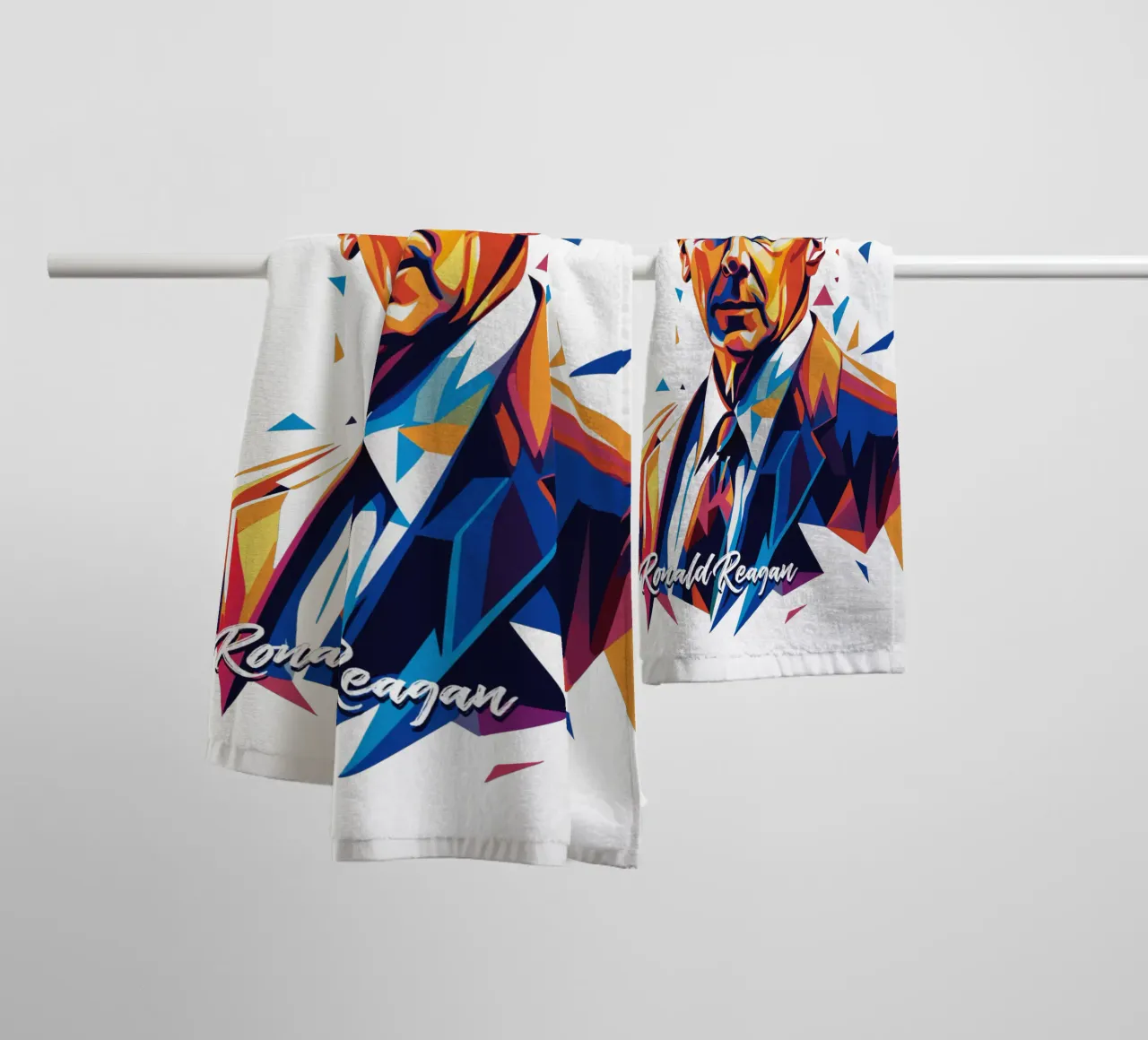 Ronald Reagan WPAP Pop Art asciugamano da bagno da vectorartnesia