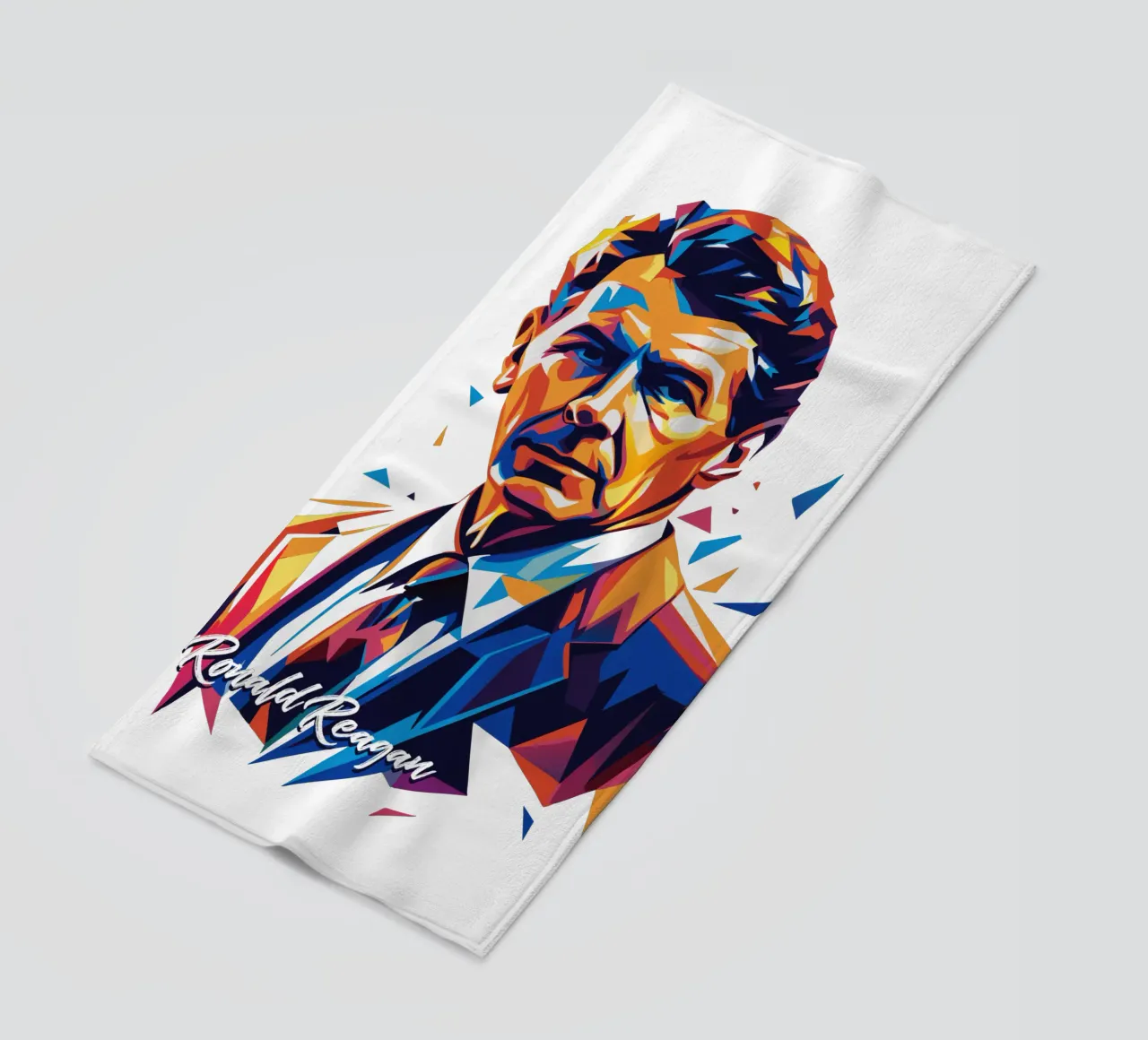 Ronald Reagan WPAP Pop Art toalla de playa de vectorartnesia