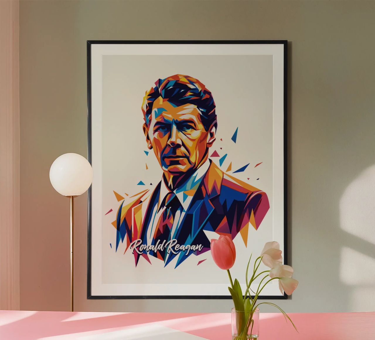 Ronald Reagan WPAP Pop Art poster da vectorartnesia