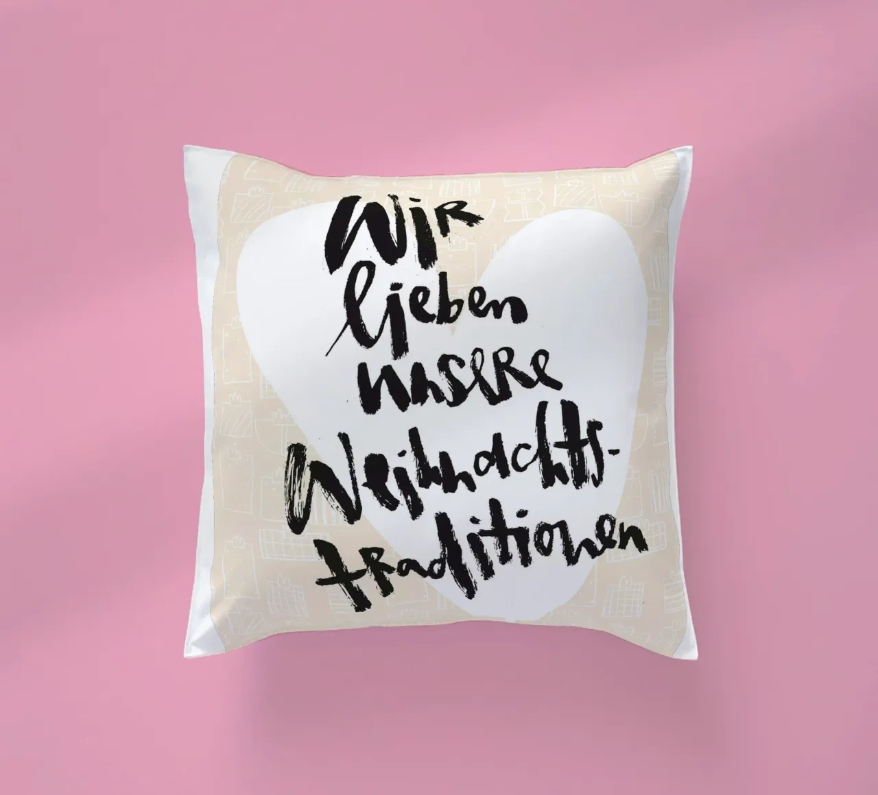 Weihnachtstraditionen cuscino da Brushmeetspaper