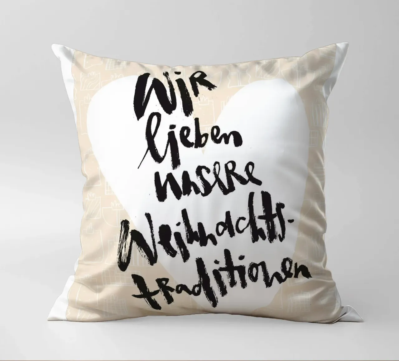 Weihnachtstraditionen cuscino da Brushmeetspaper