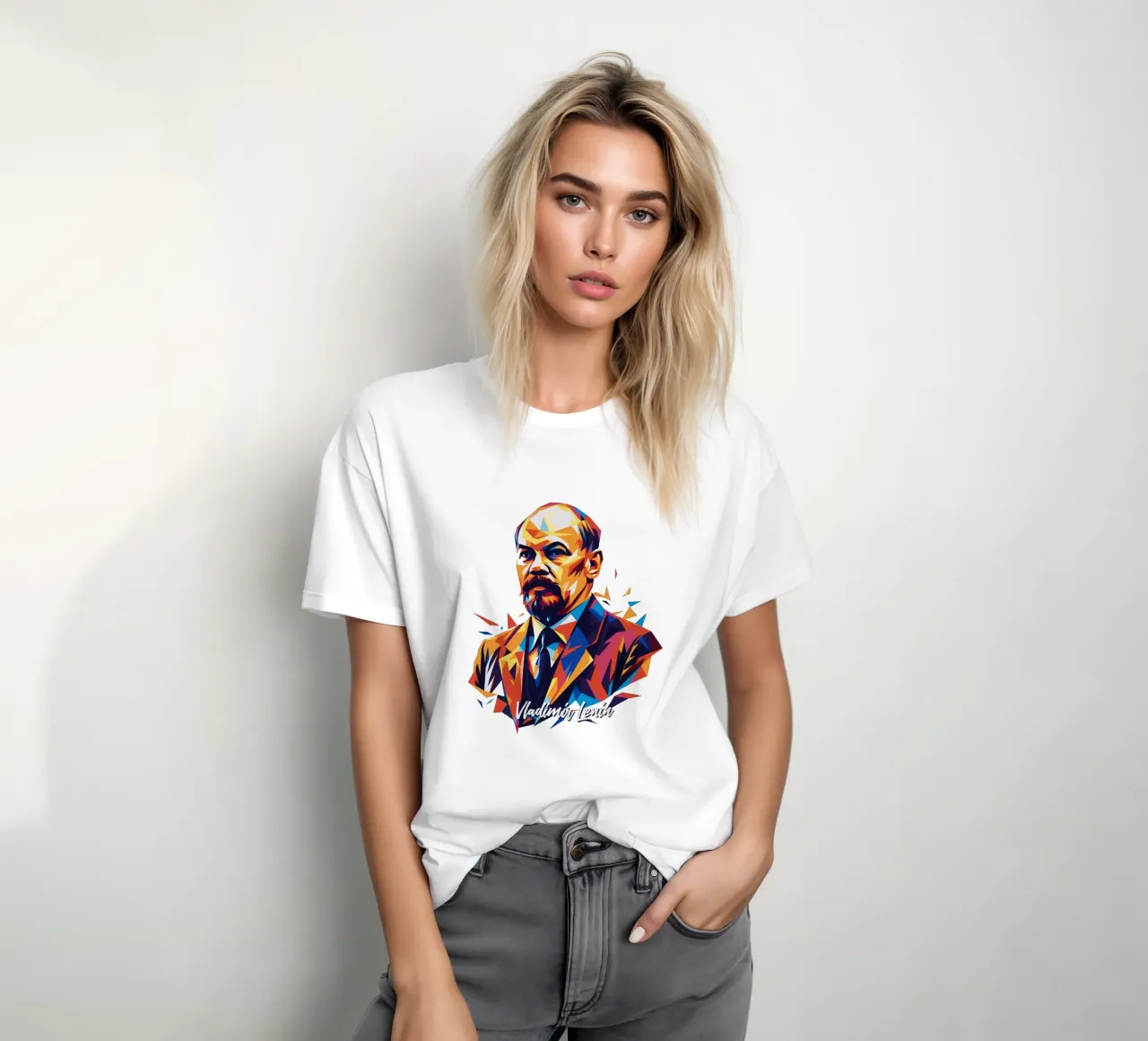 Vladimir Lenin WPAP Pop Art t-shirt da vectorartnesia