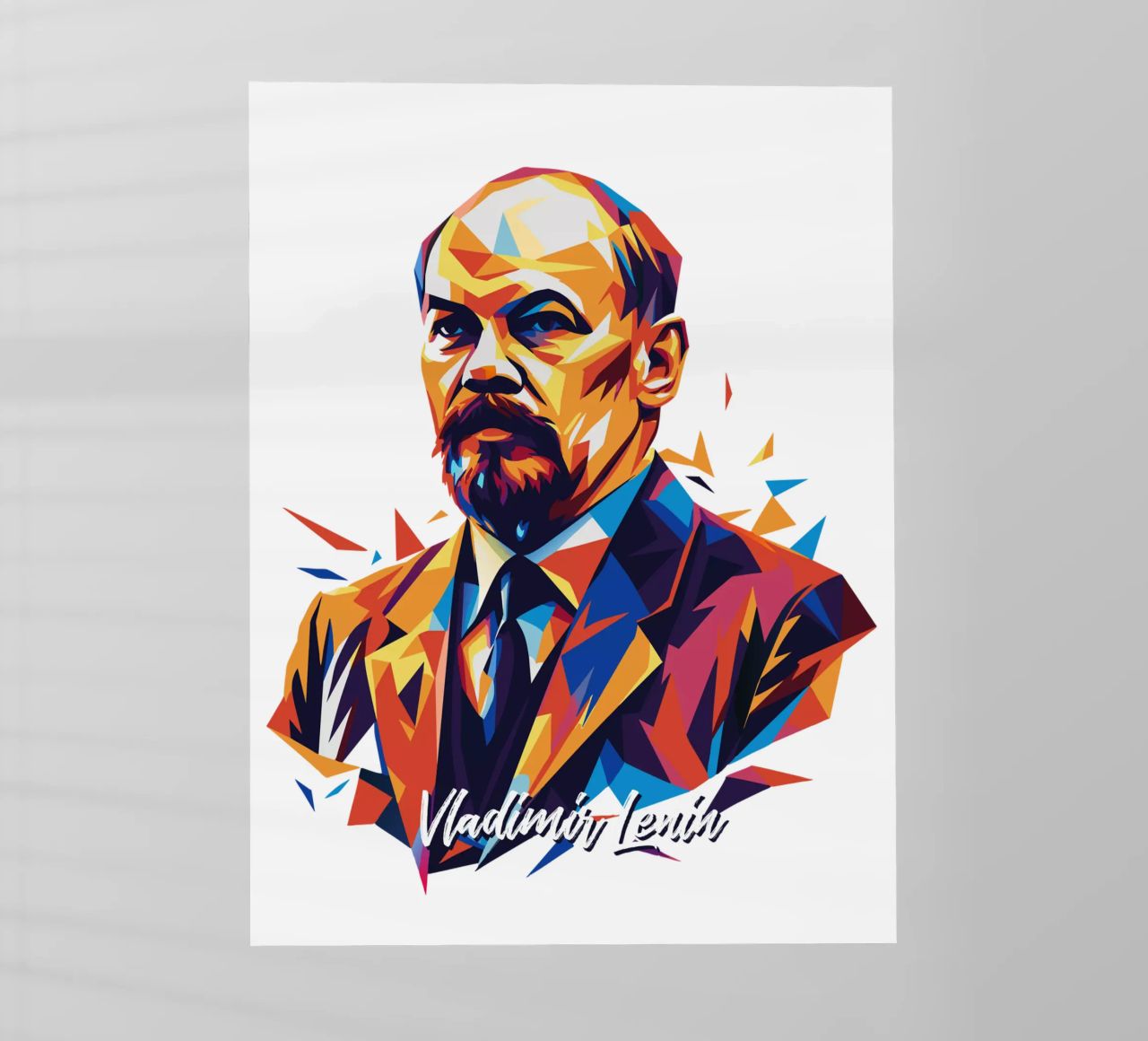 Vladimir Lenin WPAP Pop Art pellicola backlit da vectorartnesia