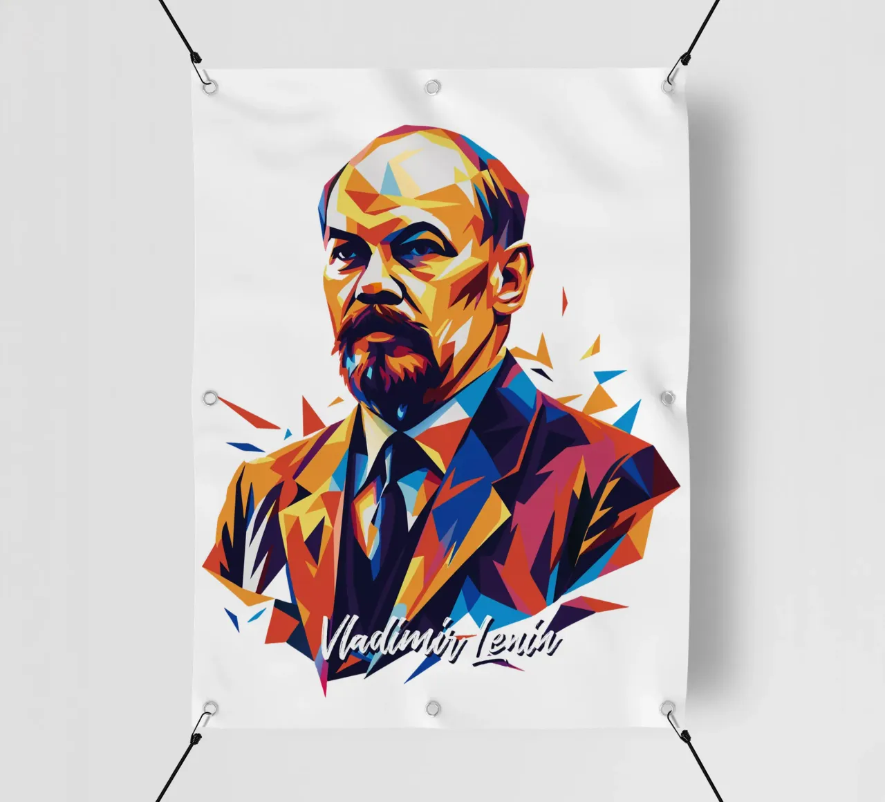 Vladimir Lenin WPAP Pop Art telo in pvc da vectorartnesia