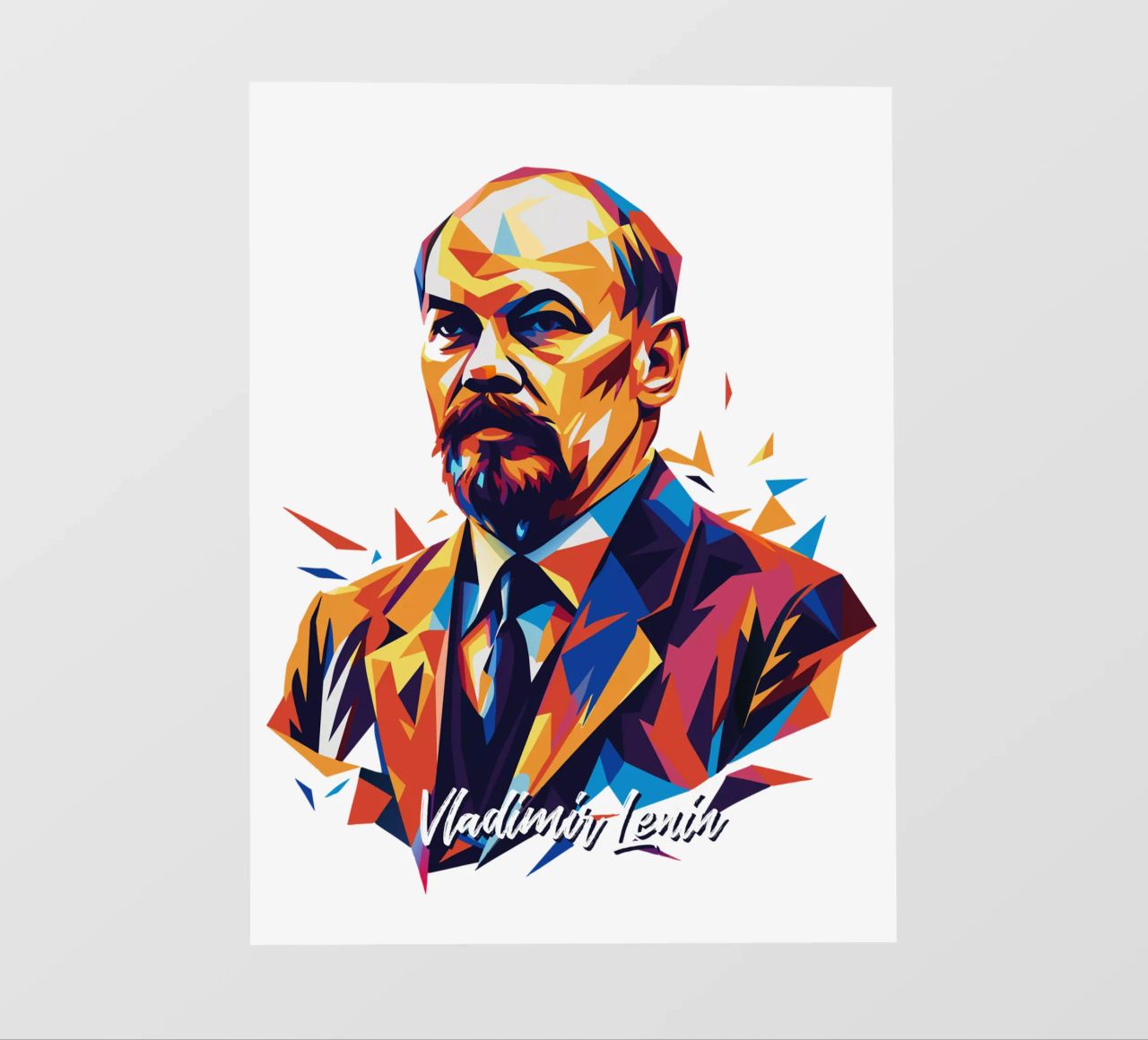 Vladimir Lenin WPAP Pop Art telo in pvc da vectorartnesia
