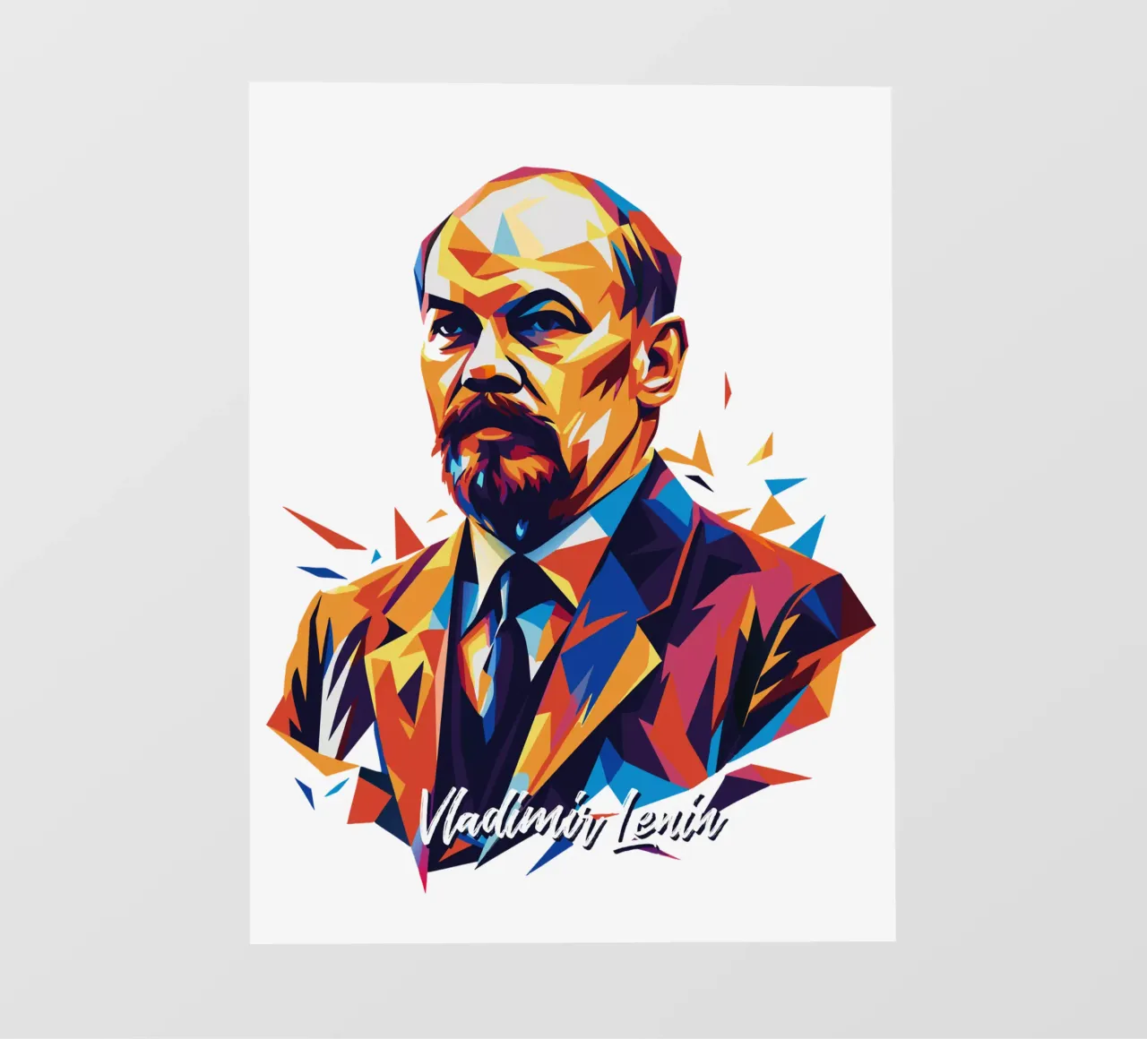 Vladimir Lenin WPAP Pop Art telo in pvc da vectorartnesia