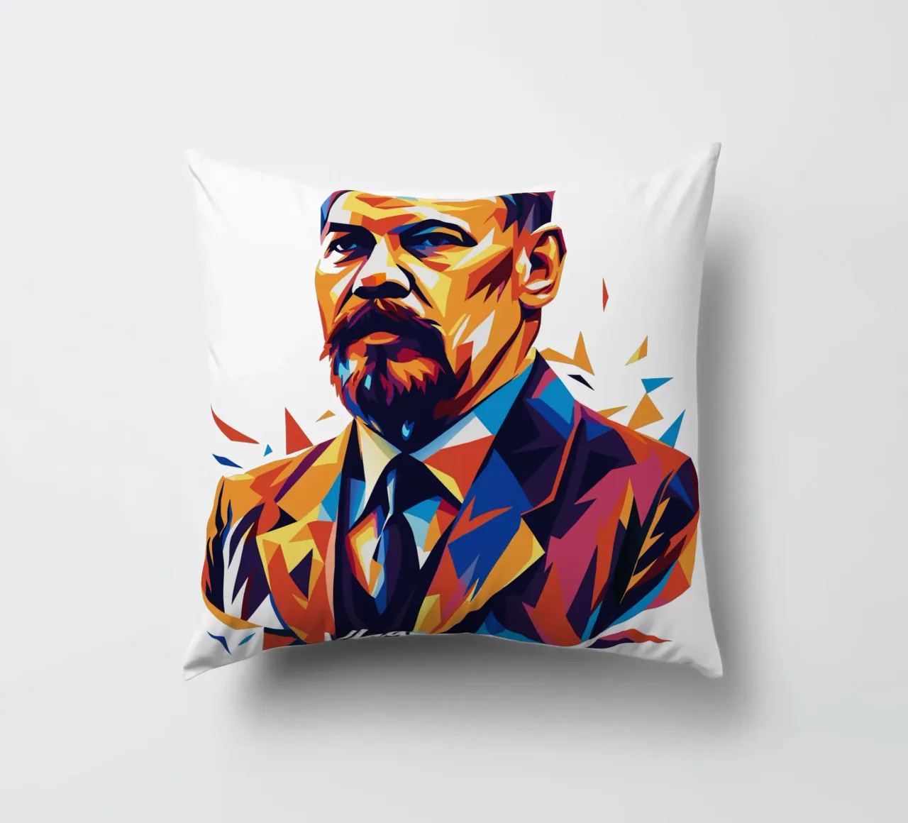 Vladimir Lenin WPAP Pop Art cuscino da vectorartnesia