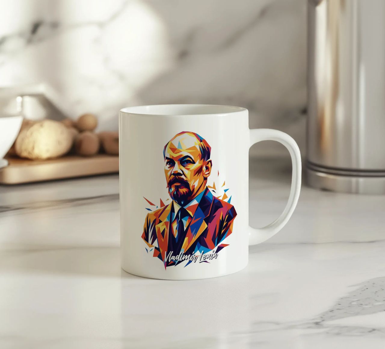 Vladimir Lenin WPAP Pop Art tazza in ceramica da vectorartnesia