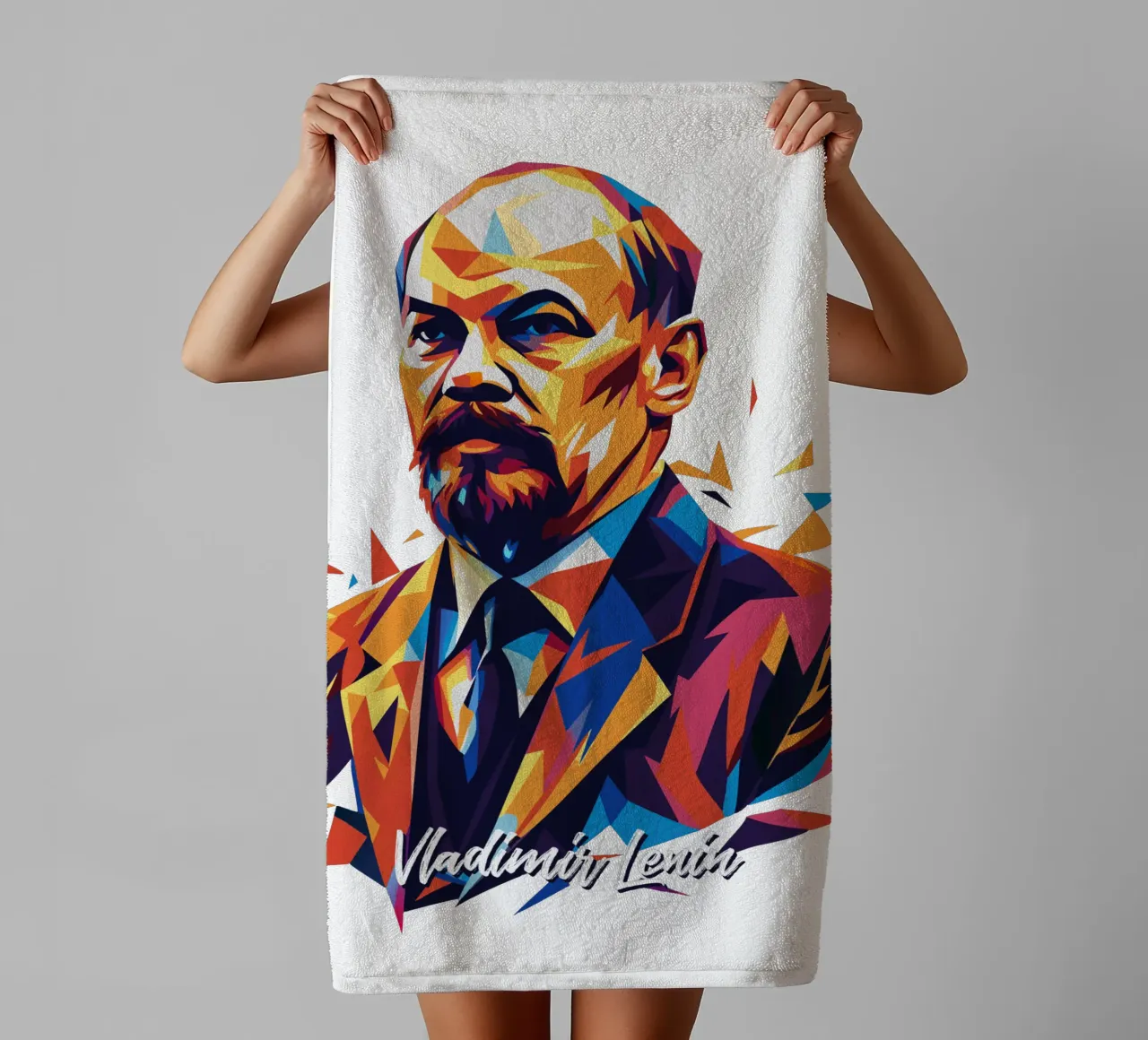 Vladimir Lenin WPAP Pop Art asciugamano da bagno da vectorartnesia