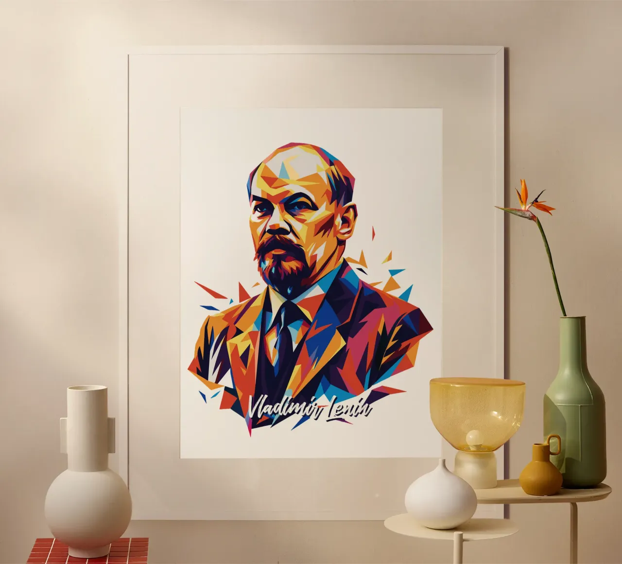 Vladimir Lenin WPAP Pop Art carta hahnemühle da vectorartnesia