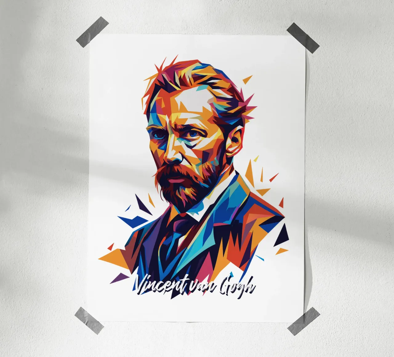 Vincent van Gogh WPAP Pop Art poster by vectorartnesia