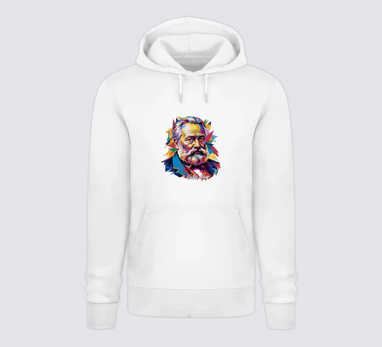 Victor Hugo WPAP Pop Art felpa con cappuccio da vectorartnesia