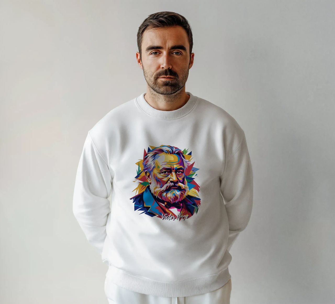 Victor Hugo WPAP Pop Art felpa da vectorartnesia