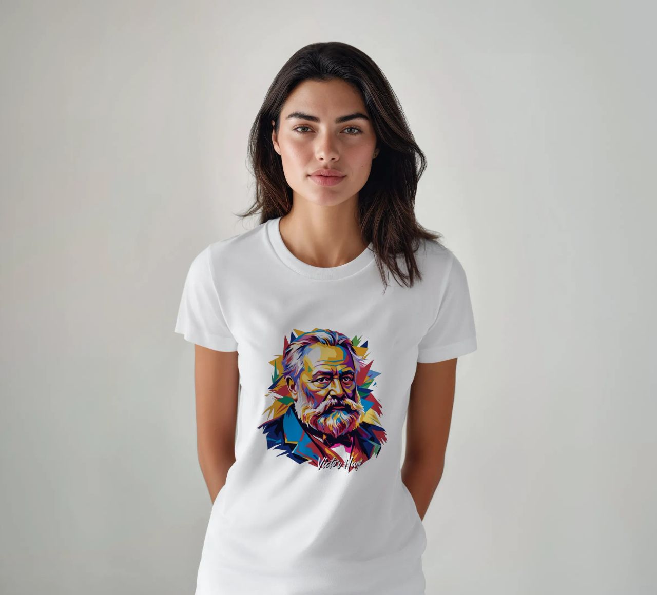 Victor Hugo WPAP Pop Art t-shirt da vectorartnesia