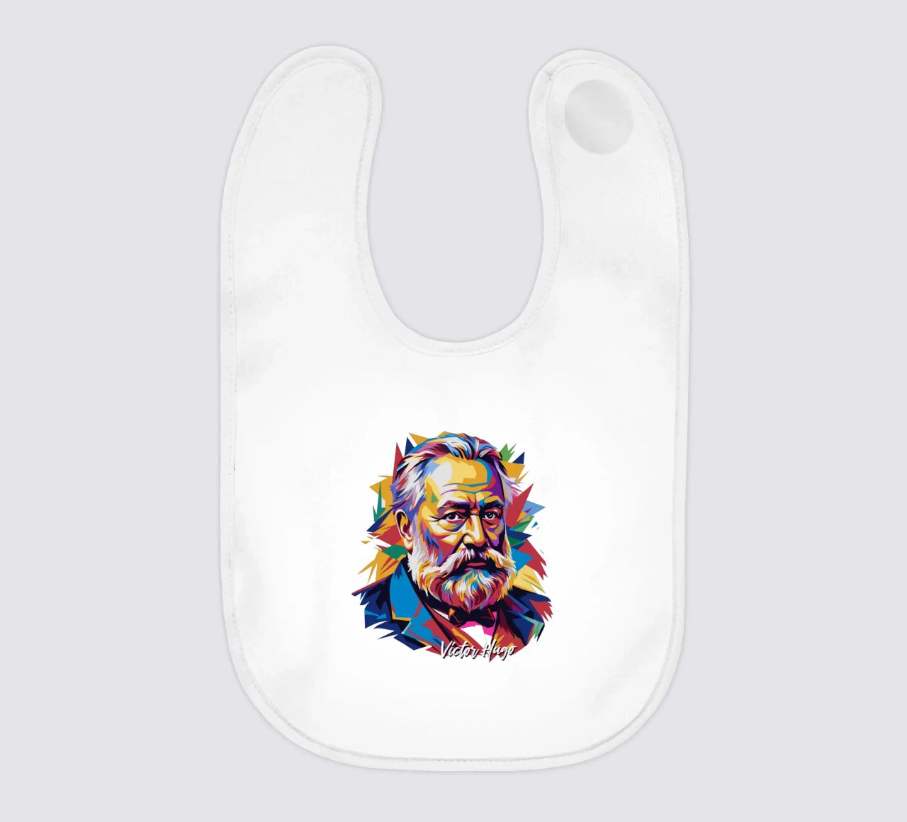 Victor Hugo WPAP Pop Art bavaglino da vectorartnesia